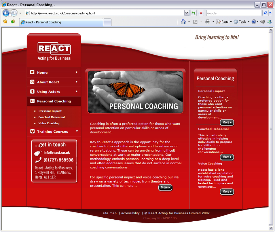 React personal coaching