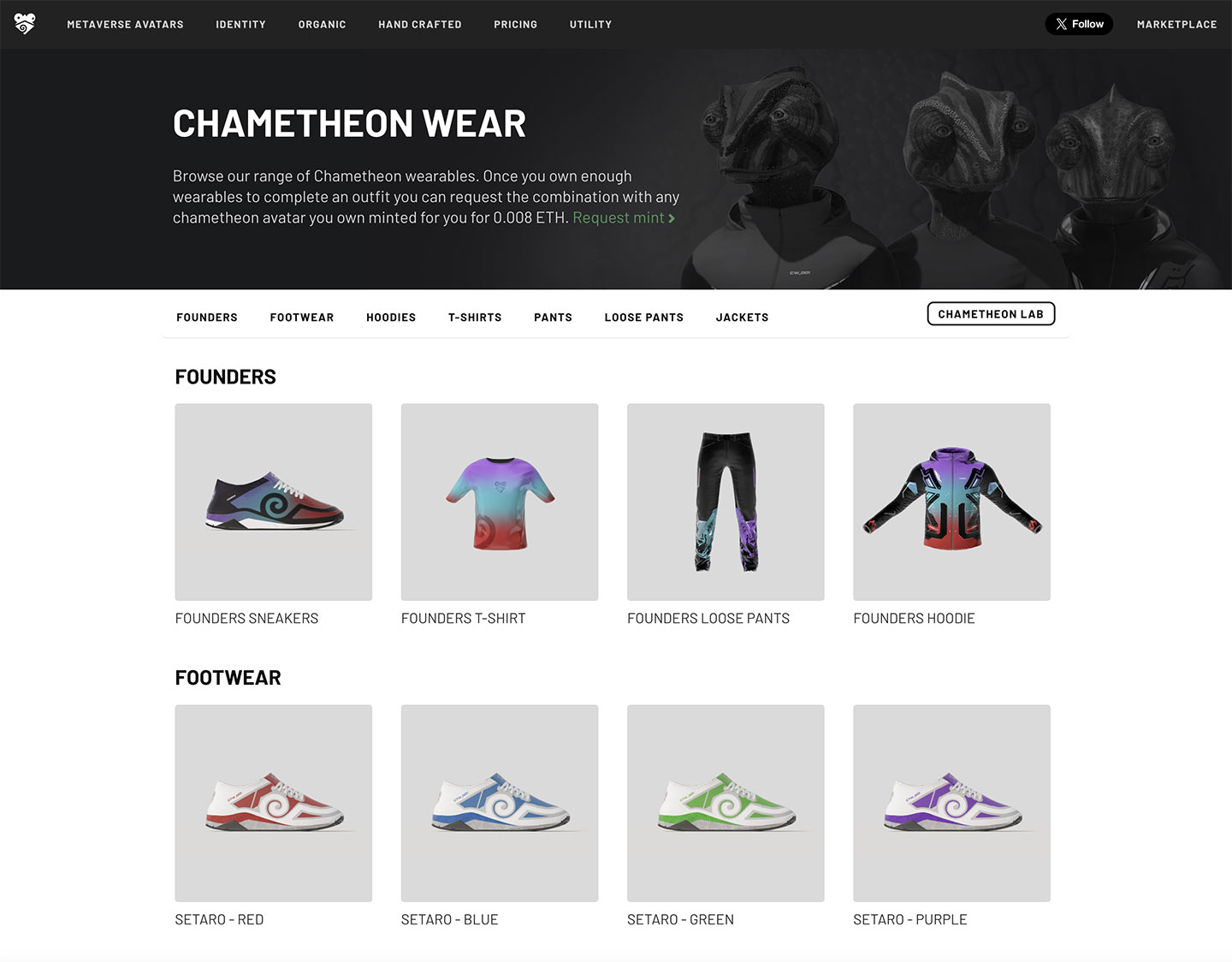 chametheon wear website
